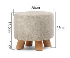 LG GL Acolchado Taburete Redondas hölzerne Patas quadrieren Grande Cuadros 4 Patas, 28 * 25 cm