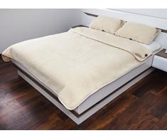 100% manta lana Merino más de funda para edredón y almohada, para cama de matrimonio 200/200 cm con texto en inglés de calidez y confort
