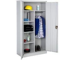 TecTake Armario archivador de Oficina metálico con 6 cajones y Barra e 2 Puertas bloqueable 180x90x40cm