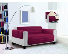 Trendy Funda acochada de doble cara para sofà impermeable burdeos/crema,1 plaza,