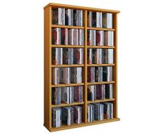 VCM Torre para CD/DVD para Ronul haya, 300 CDs, sin puerta de cristal.