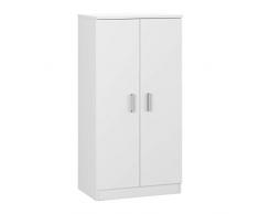 Habitdesign 007813O - Zapatero Armario Basic, Mueble Auxiliar Acabado en Color Blanco, Medidas: 108 x 55 x 36 cm de Fondo