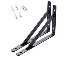 2 piezas de soportes de estante de acero laminado en frío, estantes flotantes estante triangular, marco de soporte de soporte de estante montado en ángulo de 90 grados