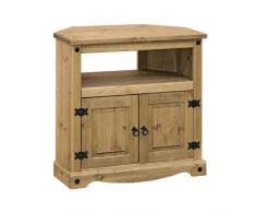Corona armario de esquina para televisor de madera de pino