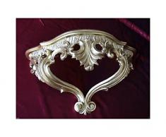 Lnxp Consola de Pared Estante de Pared Consola de Pared Base Colgante Consola Estante con Adornos Adornos Antiguo Barroco Repro rococó Vintage en Oro