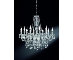 Reality Leuchten lámparas de araña lámpara de techo de araña, 10 x E14 máximo 40 W, diámetro 73,5 cm, transparente R1170-00