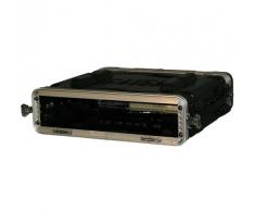 Gator 2U 36,2 cm de profundidad de polietileno moldeado delantero con ruedas y estantes/raíles trasera