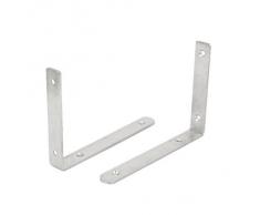 200mmx138mm Forma De L Estantería Soporte De Esquina Reparación Escuadra Fijación 2 Piezas