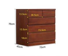 Acolchado De Madera Sólida Gabinete De Almacenamiento De Cajón con La Combinación del Carril Sala De Estar Balcón Almacenamiento Armario Armario Esquinero ZHAOSHUNLI (Color : Walnut Color)