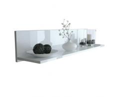 Estante de Pared Angular Skadu en Blanco de Alto Brillo