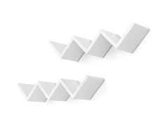 SONGMICS Juego de 2 estantes para Libros CDs Estanterías de Pared Cubos Retro Blanco LWS67W