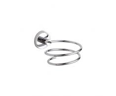 LANGING - Estante para secador de Pelo de Acero Inoxidable Chapado en Cromo Estante de Almacenamiento de Pared Organizador
