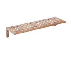 ts-ideen Estante de Tarjeta 63 cm Longitud de Madera Maciza de Nogal para baño, Salón, Sauna, Pasillo, vestíbulo, Cocina, Oficina y habitación de los Niños