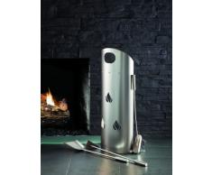 Kamino-Flam - Juego para chimenea (3 unidades), Utensilios para chimenea (escobilla, recogedor, atizador), Accesorios para chimenea, estufa o barbacoa - acero