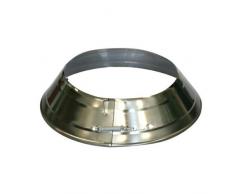 Kamino - Flam 331903 Rosetón para Chimenea, Plata, 13.5x19x3.5 cm