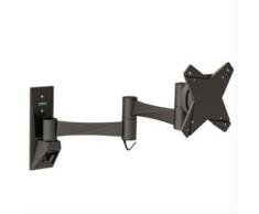 TooQ LP2323TN-B - Soporte inclinable y giratorio de pared para monitor/TV/LED de 10" a 23", hasta 15kg de peso, distancia a la pared 97mm hasta 417mm, inclinación hasta -15º, giro hasta 180º formato VESA hasta 100x100, color negro