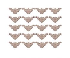 20pcs gabinete de marco de apliques de esquina de tallado de madera tallado tipo C-15 1.6x1.6