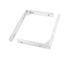 2 Piezas Acero Inoxidable Ángulo Recto Soporte Estantería Abrazaderas 20cm x 15cm
