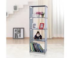 Songmics Organizador multifuncional Estantería plegable gris LSN14G