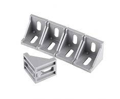 5pcs 4040 Aleación de aluminio en forma de L Escuadra de esquina ángulo recto Soporte de la esquina Sujetador 40x40mmx35mm