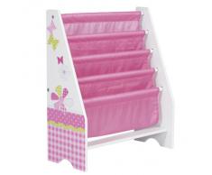 World Apart Hello Home 470GGL - Estantería infantil con diseño de mariposas y flores, color rosa