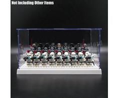 Tingacraft - Vitrina de Acrílico 240 x 140 x 120 mm para Minifiguras (Blanco)