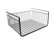 InterDesign York Lyra Cesta organizadora para colgar, estante flotante de metal para la cocina o el armario, bronce