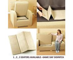 Modernage MLL - Tablas de rejuvenecimiento de asiento para sofá de 1 a 3 plazas, madera, beige, 1 Seater