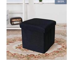 boogift Otomanas y reposapiés de salón,Baúl Puff Taburete Plegable,Taburete de Almacenamiento,Taburete Almacenamiento Otomano Ahorra Espacio, Dormitorio, Salón - Mesa Sofá Reposapiés (B)