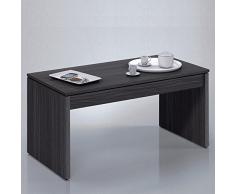 Due-home (Zenit) - Mesa de centro elevable , acabado ceniza , dimensiones 100 cm x 50 cm x 43 cm