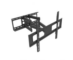 TooQ LP6270TN-B - Soporte fijo inclinable y giratorio de pared para monitor/TV/LED de 37" a 70", hasta 50kg de peso, distancia a la pared 64mm hasta 510mm, inclinacion -10º, giro 150º, formato VESA hasta 600x400, color negro