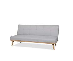 AmazonBasics - Sofá cama de tres plazas, 182 x 80 x 80, Gris claro
