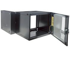Intellinet 713863 Estante Bastidor de Pared 12U Negro - Estantería (Bastidor de Pared, 12U, Negro, 48,3 cm (19), Pasivo, SPCC)