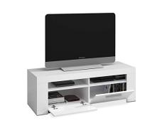 Habitdesign Mueble de Comedor Moderno, modulo TV Salon, Modelo Ambit, Acabado en Color Blanco Artik, Medidas: 120 cm (Ancho) x 40 cm (Alto) x 42 cm (Fondo)