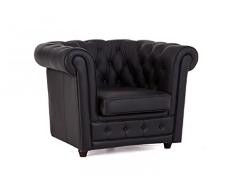 Oui Home - Sillón Chester Piel Negra