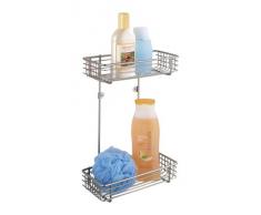Wenko Milano Estante Universal Baño, Acero, Plata Mate, 12x25x37 cm