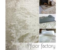 Alfombra de Pelo Largo Prestige beige crema 140x200 cm - alfombra blanda extra larga