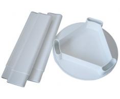 Gedy Trio Taburete de Tres Patas, ABS, Blanco, 33x33x40 cm