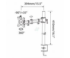 HFTEK® HF28DB Soporte para monitor desk mount bracket Soporte de escritorio para Pantalla 13" - 27" pulgada con VESA 75 / 100