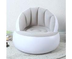 DW&HX Niños Sillon Hinchable Plegable Lindo Sofa Hinchable Acudieron Bean Bag Puff Hinchable Sillon Bebe para el Dormitorio Sala de Estar -Gris 58 * 53cm(23 * 21inch)