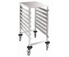 Vogue Gastronorm de acero inoxidable gg498 estantería de carrito, 7 nivel