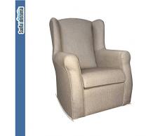 Sueña y Descansa Sillón Butaca Orejera Balancín en Beis