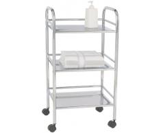Wenko 12285100 - Carrito auxiliar de baño o cocina (3 repisas, 41 x 75 x 32 cm), cromado