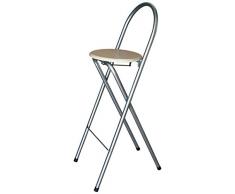 KMH, Taburete de bar plegable y práctico, haya (#204708)