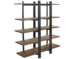 CAPRILO Estanteria Biblioteca Madera Mueble Auxiliar. 160 x 140 x 44 cm.