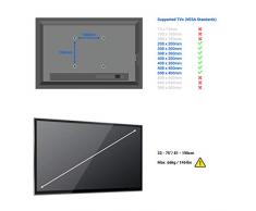 deleyCON Universal TV Soporte de Pared - 32 - 75 Pulgadas (81-190cm) - Inclinable Giratoria hasta 66kg & VESA 600x400mm - Distancia de la Pared Variable TV LCD LED OLED