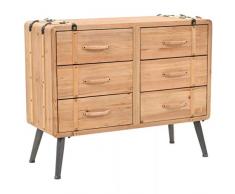 vidaXL Mueble Cajones 91x35x73 cm Madera Abeto Dormitorio Sinfonier Cómoda