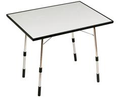 Lafuma Mesa de jardín plegable con altura ajustable, 91x69 cm, Resistente a la intemperie, California, Carbón (Gris), LFM1491-3631