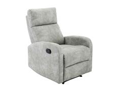 MOMMA HOME Sillón Relax reclinable - Modelo TAVIRA - Color Jade Gris - Sillón Reclinable - Material Tela/Metal