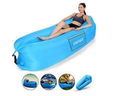 SHENKEY Sofa Hinchable, 2019 Upgrade Anti-Air Leaking Air Sofa con paquete portátil, sofá inflable y silla Air para viajes, campamentos, excursiones y fiestas en la playa
